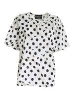 T-shirt bianca stampa a pois