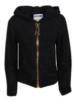 Cardigan in misto alpaca con cappuccio