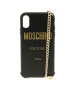 Cover nera per Iphone XR con logo Moschino