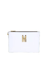 Clutch in pelle con logo M