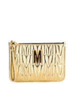 Clutch con logo M trapuntata