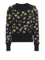 Pull in lana jacquard con motivo monete