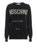 Maglia nera in lana Moschino Couture