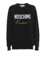 Pull nero con ricamo  Moschino Couture