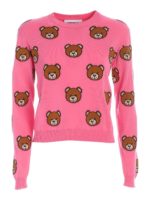 Pullover cropped Teddy Bear rosa