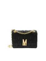 Borsa a tracolla in pelle nera M Quilted