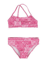 Bikini con stampa logo lettering
