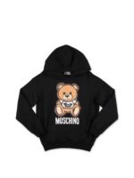 Felpa con cappuccio Teddy nera