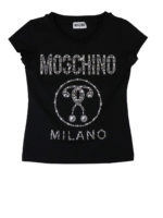 T-shirt nera Double Question Mark