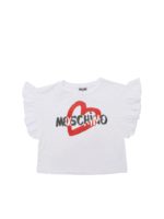 T-shirt con rouches bianca