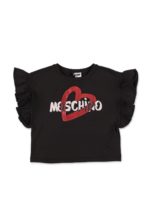 T-shirt con rouches nera