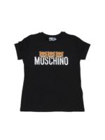 T-shirt nera con stampa Teddy