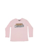 T-shirt rosa con stampa teddy