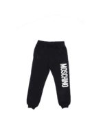 Pantalone nero con logo lettering bianco
