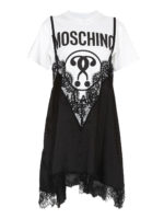 Abito trompe- loeil con pizzo