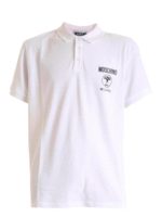 Polo bianca con logo nero