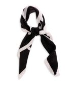 Foulard nero con stampa Teddy Bear