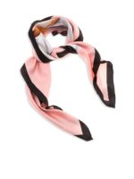 Foulard rosa con stampa Teddy Bear