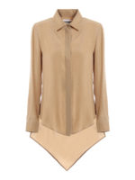 Camicia asimmetrica in raso