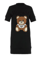 Abito in felpa di cotone ricamo Teddy Bear
