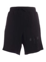 Bermuda nero con logo tono su tono