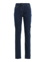 Jeans slim in denim con ricamo Teddy Bear
