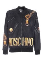 Felpa con zip Biker Teddy nera