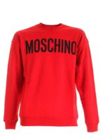 Felpa rossa con stampa logo nera