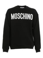 Felpa in cotone stampa logo a contrasto