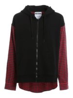 Felpa in cotone con pannello a contrasto