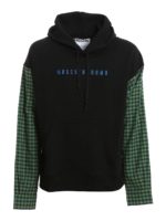 Felpa con cappuccio e pannello a contrasto