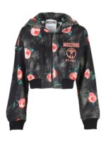 Felpa crop con stampa floreale