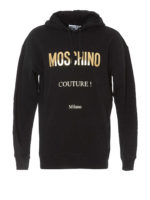 Felpa con stampa logo dorata