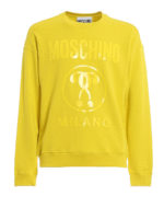 Felpa gialla con stampa logo lettering