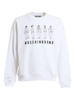 Felpa in cotone stampa Moschino Characters