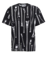 T-shirt in jersey con stampa zip all over