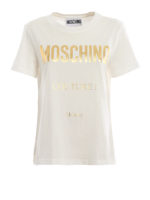 T-shirt con stampa Moschino Couture  dorata