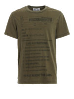 T-shirt con stampa etichetta del logo