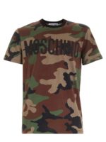 T-shirt camouflage con stampa logo