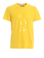 T-shirt gialla con stampa logo