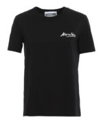 T-shirt  nera con Logo Signature