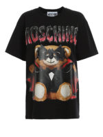 T-shirt nera con Teddy Bear mascherato