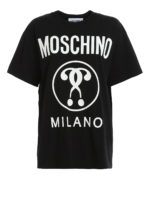 T-shirt over nera con logo a contrasto