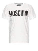 T-shirt bianca con stampa Moschino