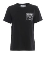 T-shirt nera con ricamo Teddy Label