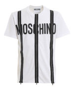 T-shirt con logo lettering e zip verticali