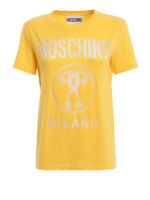 T-shirt in cotone stretch giallo