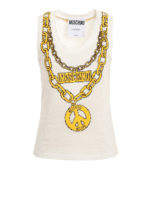 Top con stampa Moschino jewels effetto pixel