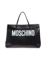 Shopper Macro nera con logo