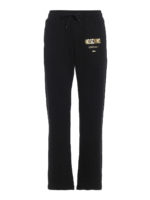 Joggers in cotone con stampa logo dorata